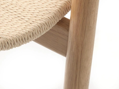 Krzesło drewniane Relate do jadalni z podłokietnikami dąb boho