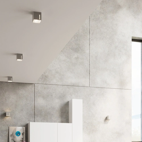 Kinkiet ścienny nowoczesny szary PIXAR Sollux Lighting aluminiowy do salonu i sypialni