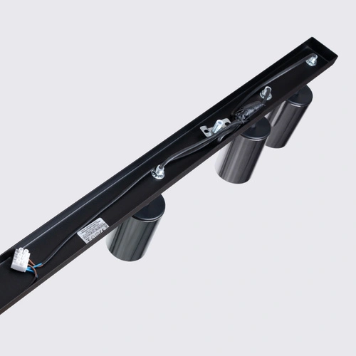 Plafon sufitowy WINX 6L czarny chrom nowoczesny do salonu i sypialni LED GU10