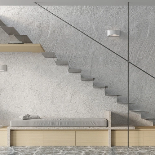 Kinkiet ścienny Vixen biały połysk nowoczesny ceramiczny do salonu, sypialni lub nad lustro