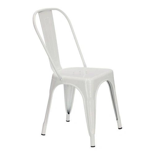 Krzesło metalowe Paris białe D2.DESIGN do jadalni i kuchni nowoczesne