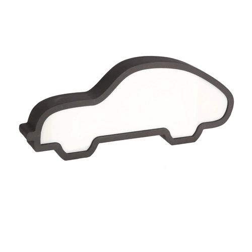 Lampka nocna LED Car czarna do pokoju dziecka nowoczesna dekoracyjna MDF 35 cm