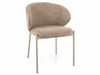 Krzesło Elsme beżowe welurowe do jadalni i salonu nowoczesne