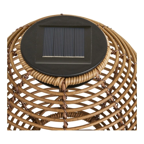Lampion ogrodowy solar LED Carlisle House Nordic, brązowy 70 cm IP44