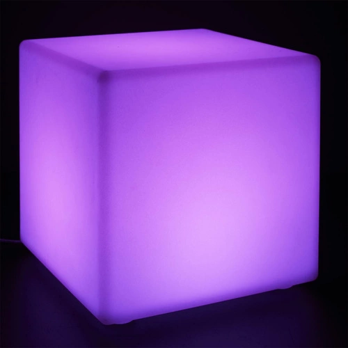 Lampa podłogowa LED Colorfull Cube 25 cm multikolor z pilotem nowoczesna do salonu Intesi