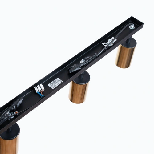 Plafon nowoczesny WINX 4L czarny złoty stalowy do salonu i sypialni Sollux Lighting