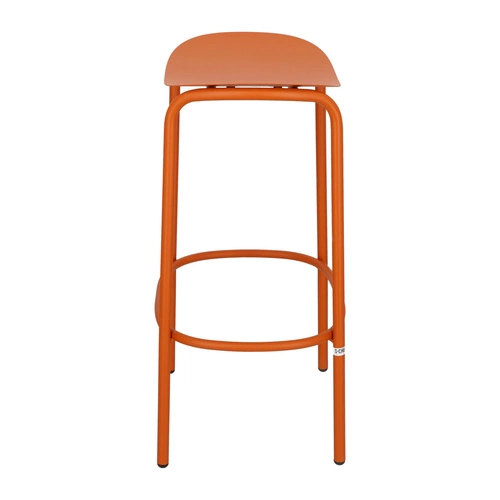 Hoker metalowy Trick 65 cm pomarańczowy nowoczesny do kuchni i wyspy bez oparcia SCAB Design