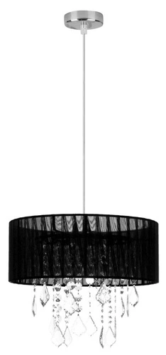 Lampa wisząca Leda 1x60W E27 abażur  czarny
