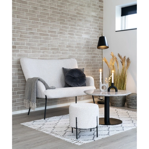 Stolik kawowy Bolzano 70cm marmur/  czarny