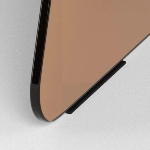 Stolik kawowy Samos okrągły szklany brązowy 80 cm do salonu