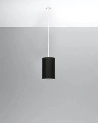 Lampa sufitowa Otto czarna nowoczesna z abażurem do salonu i jadalni 15 cm