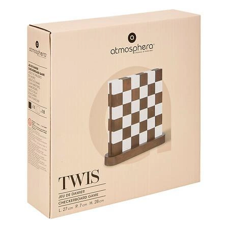 Szachownica Twis 27x28 cm paulownia