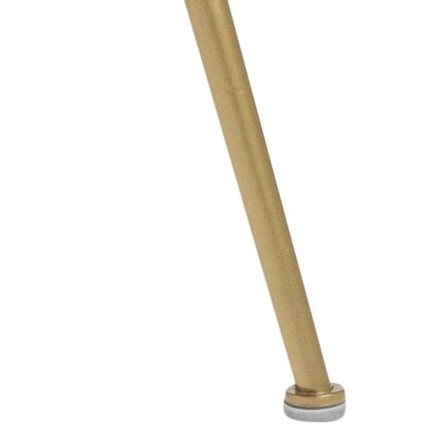 Krzesło tapicerowane glamour Louise Actona czarne ze złotymi nogami do jadalni lub toaletki