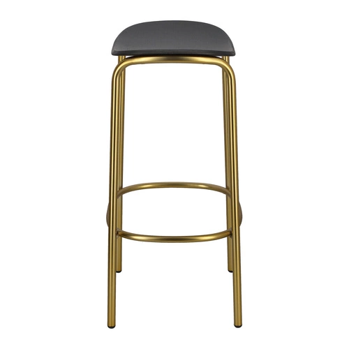 Hoker bez oparcia TRICK wood 65 cm czarno-złoty nowoczesny do kuchni i jadalni SCAB Design