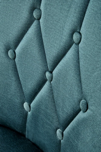 Krzesło do jadalni Andre zielone tapicerowane welur na drewnianych nogach Intesi