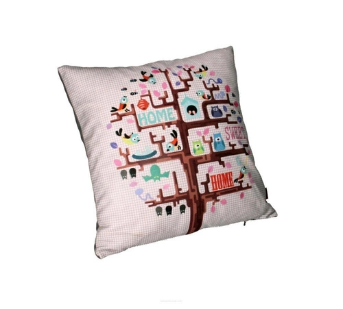 Poduszka dekoracyjna welurowa Sweet Home antyalergiczna do salonu i sypialni 40x40 cm