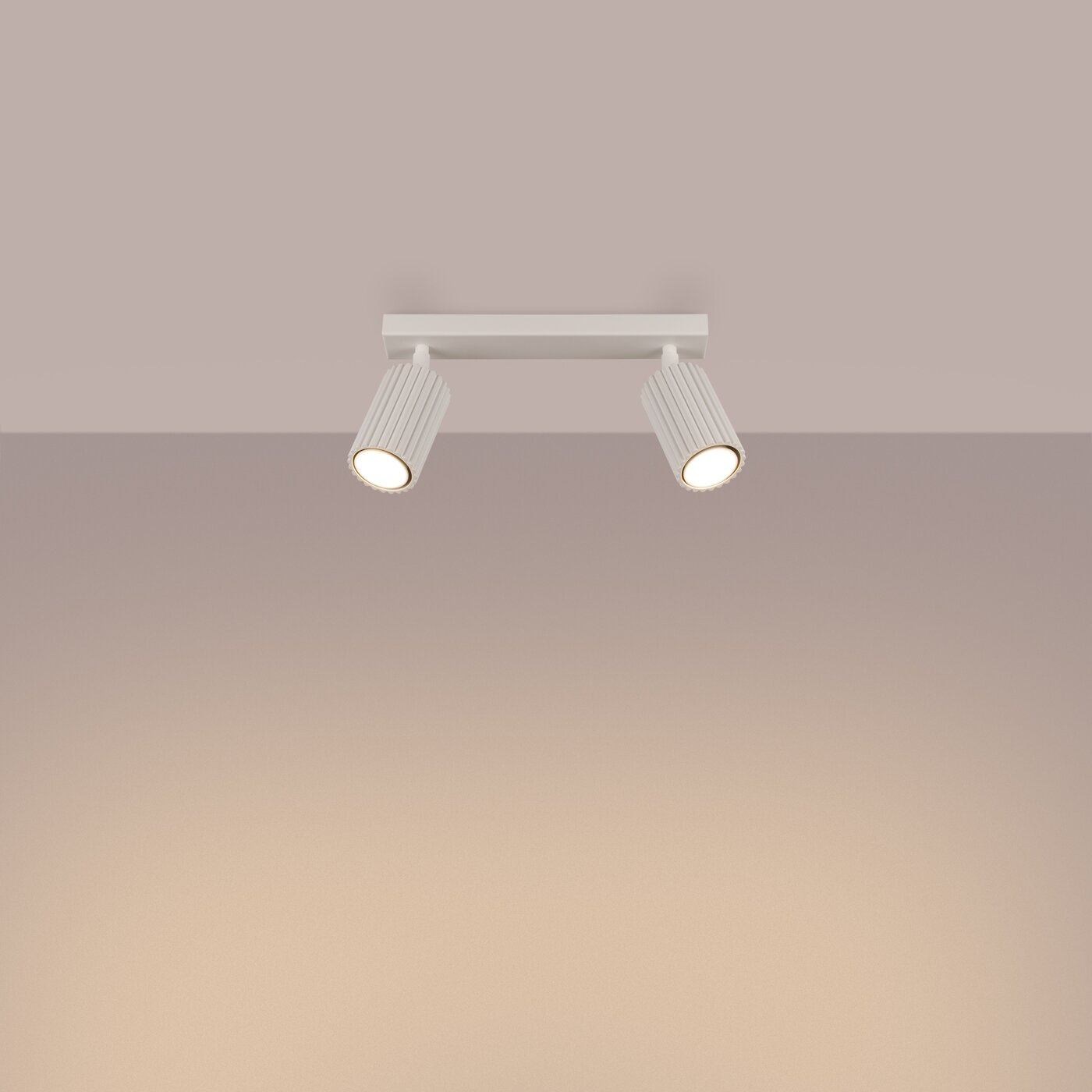 Plafon sufitowy KARBON 2 beżowy minimalistyczny glamour do salonu i sypialni z ruchomym kloszem