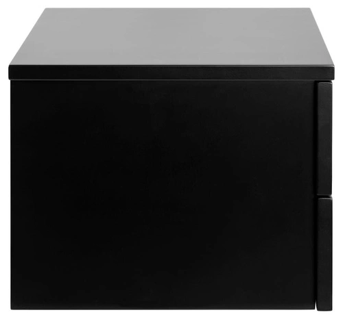 Szafka nocna Avignon Actona, wisząca, czarna, z 2 szufladami, nowoczesny loftowy styl, 37 cm szerokości