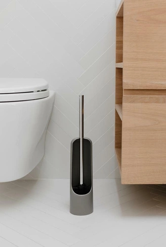 Szczotka do wc Touch szara nowoczesna stojąca do łazienki Umbra minimalistyczna