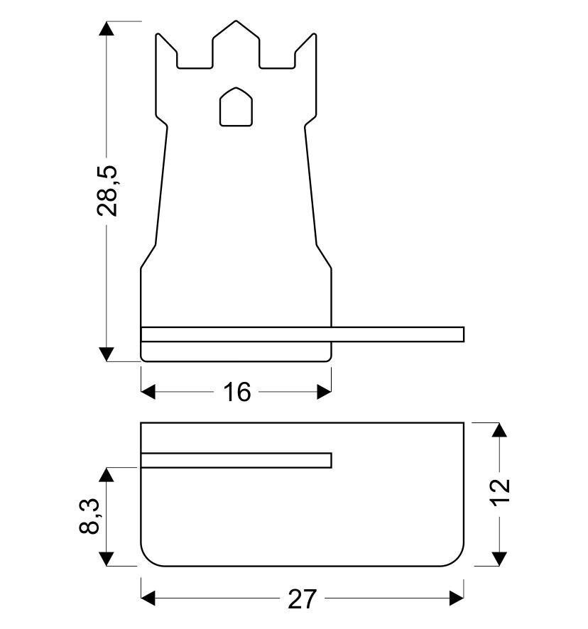 Kinkiet Tower lampa 4W LED 4000K iq kids niebieski