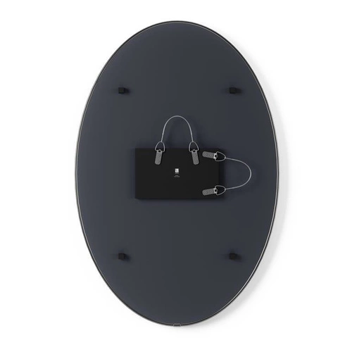 Lustro owalne wiszące Hubba Umbra 92x62 nowoczesne lustro do przedpokoju na ścianę