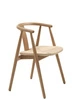 Krzesło drewniane Relate do jadalni z podłokietnikami dąb boho