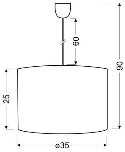 Lampa wisząca Farm 35 1x60W E27 (abażur 77-01580+linka 85-89369)