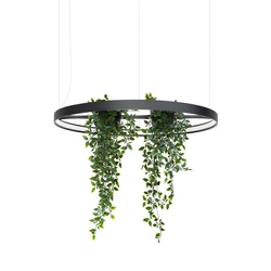Żyrandol LED RIO BIO 78 czarny nowoczesny do salonu i jadalni aluminium 78 cm