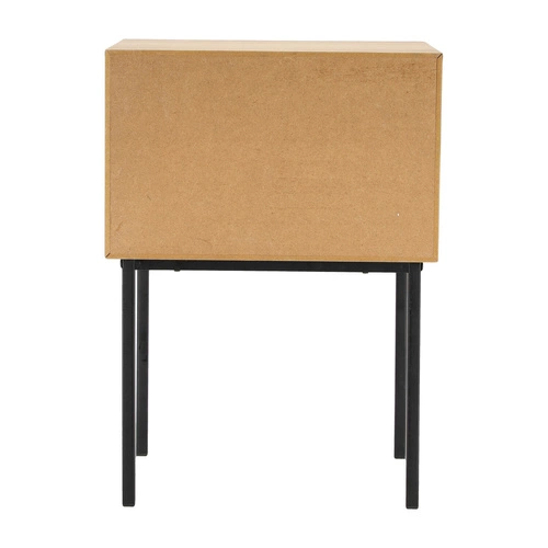 Szafka nocna z plecionym frontem 40 cm naturalna boho industrialna Intesi Panamo