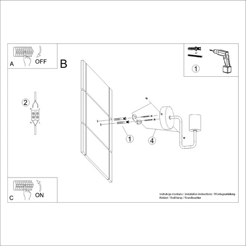 Kinkiet ścienny TIMBO biały nowoczesny skandynawski loftowy do salonu i sypialni drewno metal