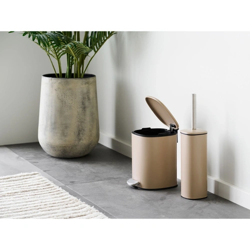 Zestaw 2 donic Hou metal duża donica dekoracyjna do salonu beżowa