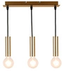 Lampa sufitowa Dallas złota 3-punktowa nowoczesna do salonu i jadalni Ledea