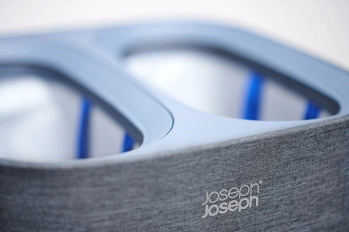 Joseph Joseph Tota nowoczesny kosz na pranie 60l dwukomorowy z pokrywą do łazienki czarny