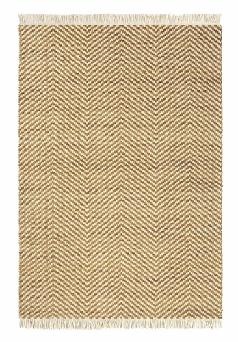 Dywan wełniany do salonu Twill brązowy 250x350cm ręcznie tkany boho vintage CARPETS & MORE