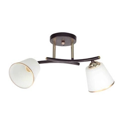 Lampa sufitowa Greco brunatny+złoty 2x40 E27 klosz biały