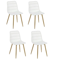 Zestaw 4 krzeseł Klaus białe