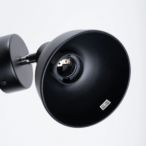 Kinkiet ścienny ELBA czarny metalowy loftowy do salonu i sypialni SOLLUX LIGHTING