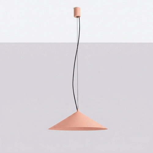 Lampa wisząca FINT LED brzoskwiniowa regulowana do salonu 50 cm