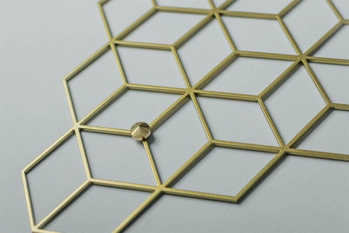 Stiga nowoczesny wieszak ścienny do przedpokoju złoty metalowy POLYHEDRA 37 cm