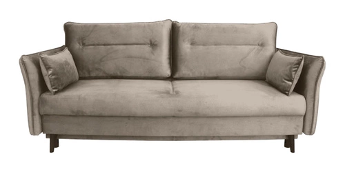 Sofa rozkładana Verin skandynawska beżowa z pojemnikiem do salonu funkcja spania