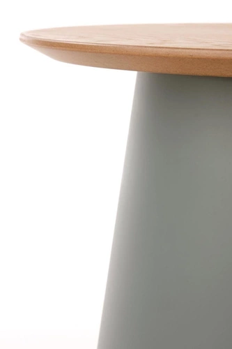 Stolik kawowy Alter okrągły nowoczesny skandynawski naturalny szary do salonu 49 cm