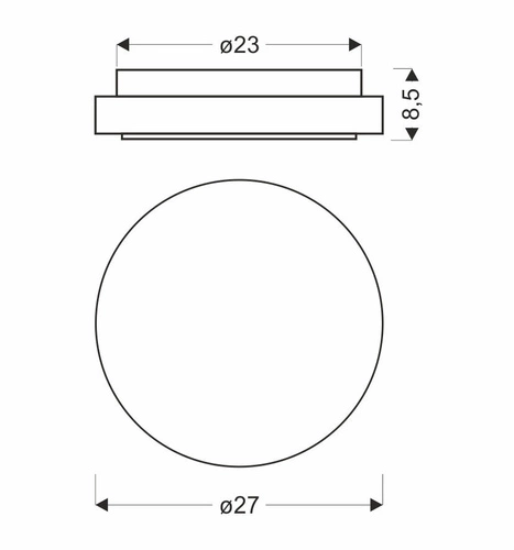 Lampa sufitowa Rabel plafon bezbarwny 12W LED 4000K 27cm klosz biały