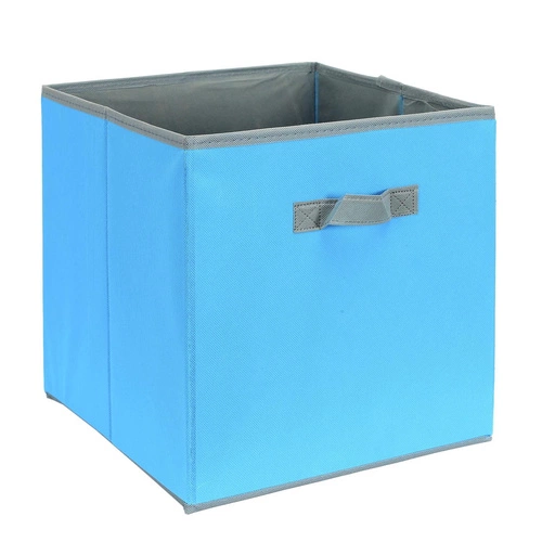 Intesi Cube Kid pudełko materiałowe składane 30x30 do regału i na zabawki niebieskie