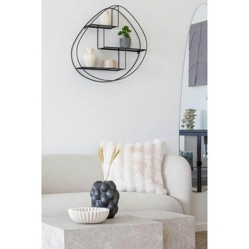 House Nordic wazon ceramiczny czarny winogrono 19 cm dekoracyjny