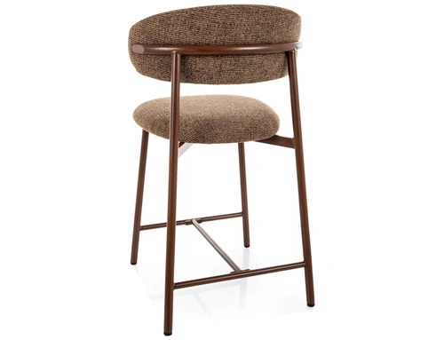 Hoker Pasco tapicerowany cappuccino z oparciem do kuchni 61 cm