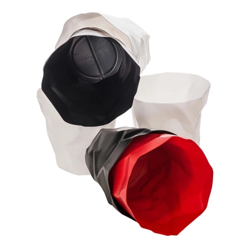 Kosz biurowy na papier D2.DESIGN Papier inspirowany BinBin czarny nowoczesny 5l