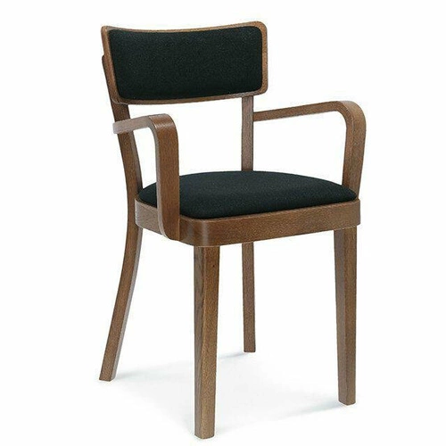 Krzesło drewniane tapicerowane Fameg Solid do jadalni i salonu z podłokietnikami premium
