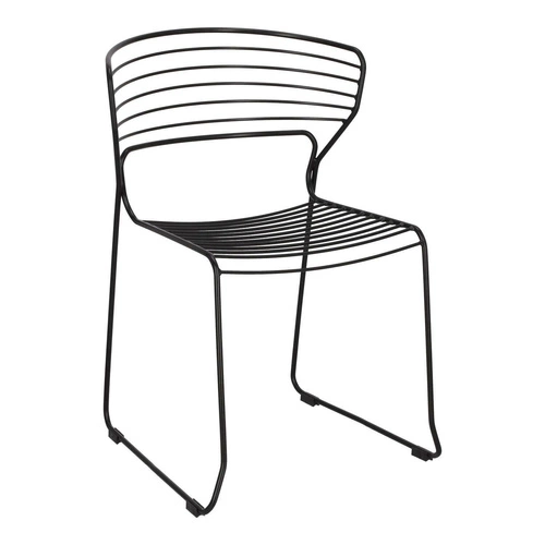 Zestaw 4 krzeseł Hilly czarne