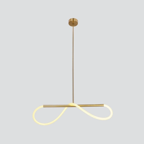 Lampa wisząca SUPREME złota LED 80 cm nowoczesna lampa do salonu i nad stół