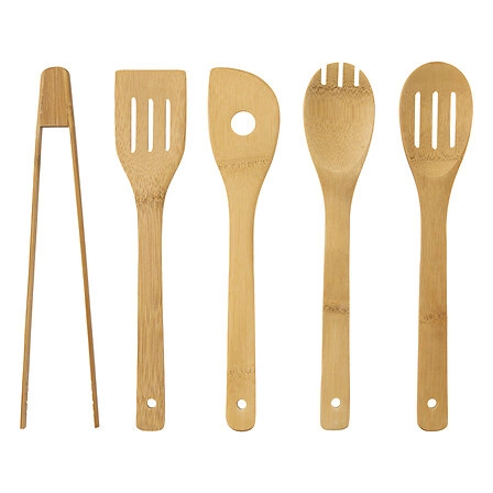 Blok z nożami kuchennymi bambusowy Blackbamboo 5five do chleba i siekania 11 el.